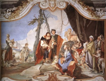 ジョバンニ・バティスタ・ティエポロ Painting - パトリアルカーレ宮殿 ラチェル 父から偶像を隠す ラバンニ・バティスタ・ティエポロ